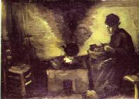 Gogh, Vincent van - Peasant woman,Sitting by the Fire